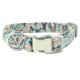 thumbnail image 1 of Collar para perro Colorcoco con hebilla de metal, collar ajustable con estampado floral Paisley verde MFZFUKR CPB-US-YY726-6, 1 of 5
