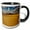 Black/White, variant on 3drose, Sand Dunes, Wadi Rum, Jordan, 11oz Two-tone Yellow Mug