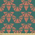 thumbnail image 2 of Abstract Fabric by the Yard, Simplistic Triangular Shapes Geometric Modern Style Ornaments, Decorative Upholstery Fabric for Chairs & Home Accents, Dark Teal and Salmon by Ambesonne, 2 of 5