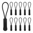 thumbnail image 1 of Uxcell Zipper Pulls Replacement, Nylon Cord Extension Zipper Pull Tab Tags for Handbag Backpacks Jackets Luggage Purses Black, 1 of 7