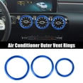 thumbnail image 3 of Unique Bargains 7 Pcs Air Conditioning Outer Vent Rings AC Decor Trim Cover for Mercedes Benz A-Class W177 V177 Blue, 3 of 6