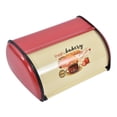 thumbnail image 1 of Contenedor de pan Caja de pan de metal para encimera de cocina Recipiente de gran capacidad para recipiente de pan con tapa enrollableRojo ANGGREK Otros, 1 of 8