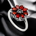 thumbnail image 4 of Hessonite Garnet & Moissanite 925 Sterling Silver Ring s.7 Jewelry R-1031 AGR1025_B_7, 4 of 6
