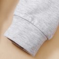 thumbnail image 4 of uublik Toddler Romper Short Sleeve Zipper Hooded Casual Cute Long Romper Gray 12-18 Months, 4 of 5