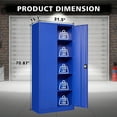 thumbnail image 4 of Fesbos Metal Garage Storage Cabinet with Lock Door and Adjustable Shelves, Steel Tool Cabinets for Home,Office,Warehouse Organisieren, 4 of 6