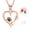 Rose, variant on Personalize Stainless Steel Paw Print Heart Urn Pendant Pet Memory Necklace for Dog Cat Cremation Ashes Keepsake Memorial Jewelry
