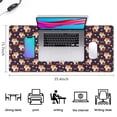 thumbnail image 5 of 35.4x15.7 Inch Gaming Mouse Pad, Non-Slip Stitched Rubber Desk Mat for Desktop & Laptop,Fox Squirrel Mushroom Pink Pattern, 5 of 6