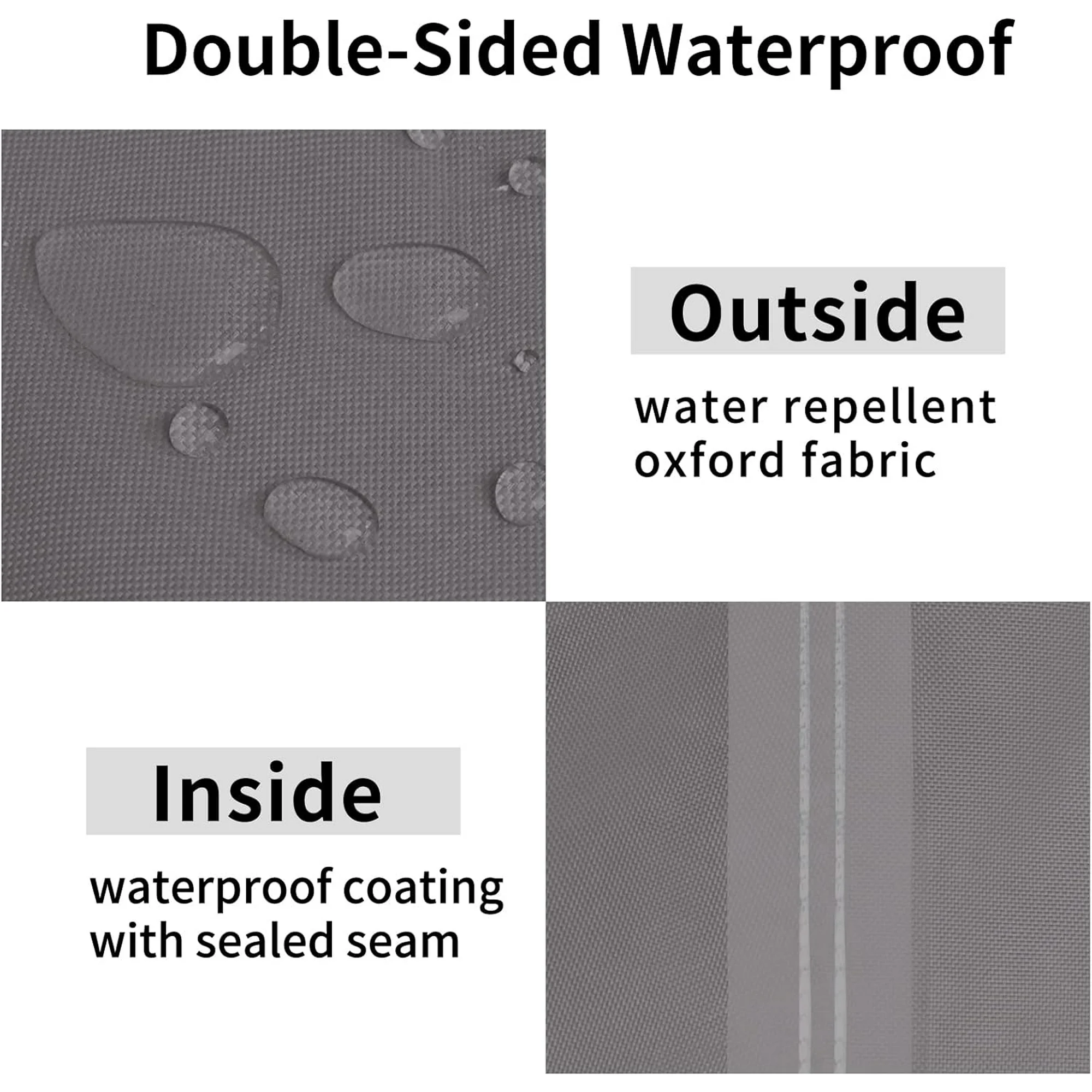 Waterproof Patio Chair Cover UV Resistant Outdoor Chair Cover Weatherproof Lawn Patio Furniture Cover with Tape Sealed Seam (2 Pack-32Wx37Dx36H inch, Grey) Grey 2 Pack-32Wx37Dx36H Grey 2 Grey