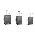 thumbnail image 6 of 3 Piece Carry On Luggage Set, Gray Luggage Suitcase Travel Set, ABS Trolley Hard Shell luggage with TSA Lock, 360° Spinner Wheels Suitcase Travel Bag for Men Women Teens Boys Girls, 20/24/28 Inch, 6 of 10
