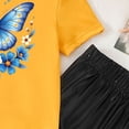 thumbnail image 4 of CYRBOKO Toddler Girls Outfit Sets, Printed Short Sleeve Casual Elastic Waist T-Shirts and Pants Orange Size 2-3 T, 4 of 5