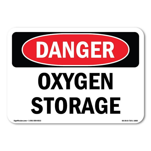 OSHA Danger Sign - Oxygen Storage | Plastic Sign | Protect Your Business, Construction Site, Warehouse & Shop Area |  Made in The USA