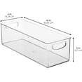 thumbnail image 3 of InterDesign iDesign Recycled Plastic Stackable Storage Bin with Handles - Clear, 3 of 8