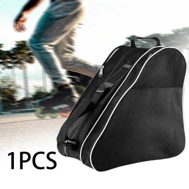 Bolsa para patines, bolsa de transporte para patines artísticos, accesorios para patines en línea negro