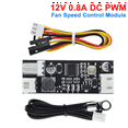 thumbnail image 5 of 4X Single 12V 0.8A DC PWM 2-3 Wire Fan Temperature Control Speed Controller Chassis Computer Noise Reduction Module,4 x Reduction Module kit,Black, 5 of 6