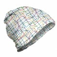 thumbnail image 1 of Map Unisex Beanie, Colorful Lines Metro Scheme, Hiking Outdoors, Multicolor, by Ambesonne, 1 of 1