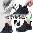 thumbnail image 4 of Running Sports Shoes,AMOX Men's Casual Air Cushioned Running Shoes Lightweight Breathable Walking Sneakers for Jogging and Daily Walking,Black Non Slip Fashion Running Shoes for Men, 4 of 7