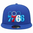 thumbnail image 2 of Men's New Era  Royal Philadelphia 76ers Tri-Hit 59Fifty Fitted Hat, 2 of 5