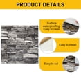 thumbnail image 3 of Paneles de pared 3D despegar y pegar, 30 piezas de papel pintado de ladrillo de espuma para dormitorio, panel de pared de piedra sintética, papel pintado autoadhesivo (ladrillo gris) Unique Bargains paneles de pared 3d, 3 of 7