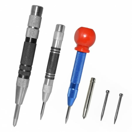 

Reduced!! 6pcs/set Hole Spring Loaded Automatic Center Punch Adjustable Tension Wood Metal