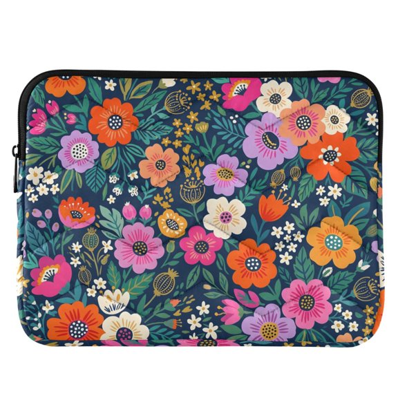 ALAZA Vibrant Flowers Pattern Laptop Sleeve Case for 13-14 Inch Computer Cover Bag Medium