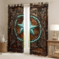 thumbnail image 2 of Castle Fairy Texas Stars Blackout Curtains Set of 2 (52x84 Each),Western Window Curtains, 2 of 6