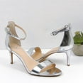 thumbnail image 3 of Vince Camuto Sebatani Silver metallic Mid Heel Ankle Strap Dress Heel Sandals (SILVER, 6), 3 of 3
