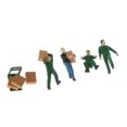 thumbnail image 2 of Figuras de trabajadores a escala 1:64, modelo de carga, descarga, manejo de personas en miniatura Verde perfke Porter Worker Figurine, 2 of 9
