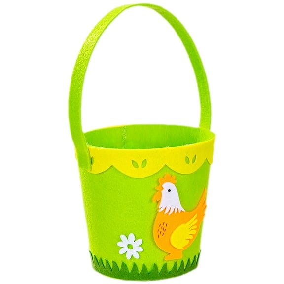 Soimiss Light Green Non Woven Fabric Bread Basket for Decoration with Handles Portable Storage Basket