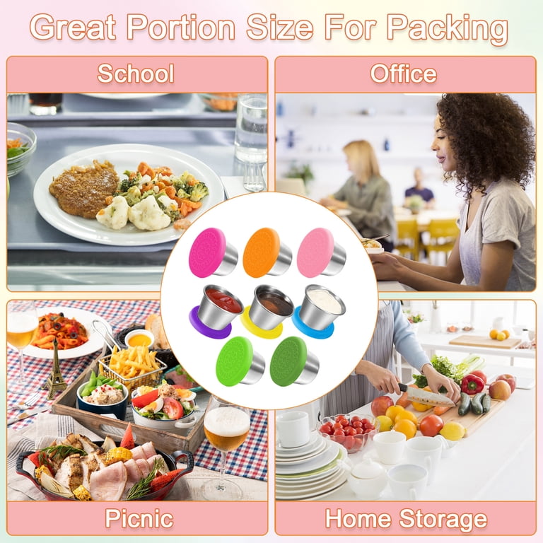 Bocaoying 8-Pack Salad Dressing Containers with Silicone Lids photo 5