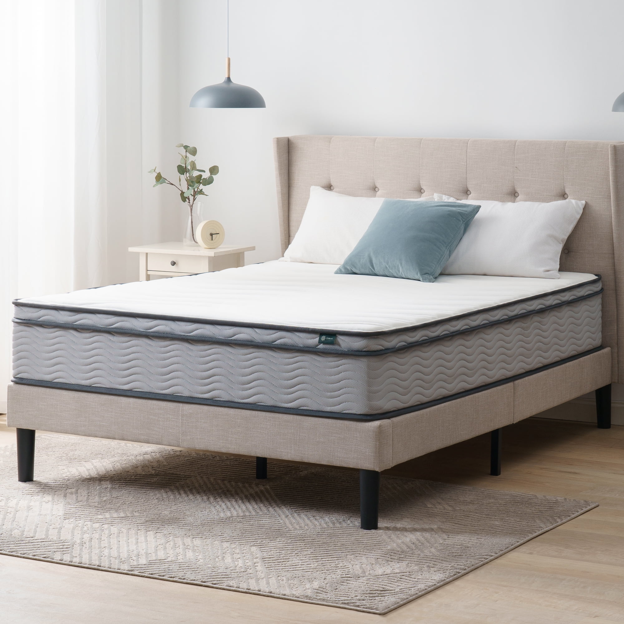 Zinus 10" Innerspring Mattress with Euro Top, Full
