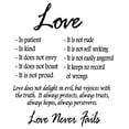thumbnail image 2 of VWAQ Love is patient love is kind wall art decor vinyl decal sayings religious bible 1 corinthians wedding marriage scripture, 2 of 2