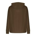 thumbnail image 5 of jtjvou Fashionable Loose Sweatshirt Long Sleeve Casual Hooded Top with Pocket Comfortable Breathable Fabric Ideal for Daily Wear and Leisure Activities Brown S, 5 of 5