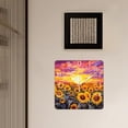 thumbnail image 3 of 14 Inch Wall Clock Battery Operated Square Clock Decorative for Office, Kitchen, Outdoor, Living Room，Oil Painting Sunflower Cute Art, 3 of 4