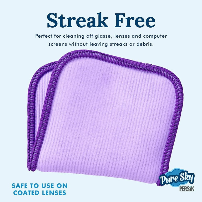 Pure-Sky Ultra Microfiber Eyeglass Cleaner Cloth – Streak Free Leaves
