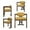 Yellow+Walnut, variant on GDF Studio Modern Fabric Upholstered Dining Chairs with Solid Wood Frame, Yellow Walnut, Set of 4