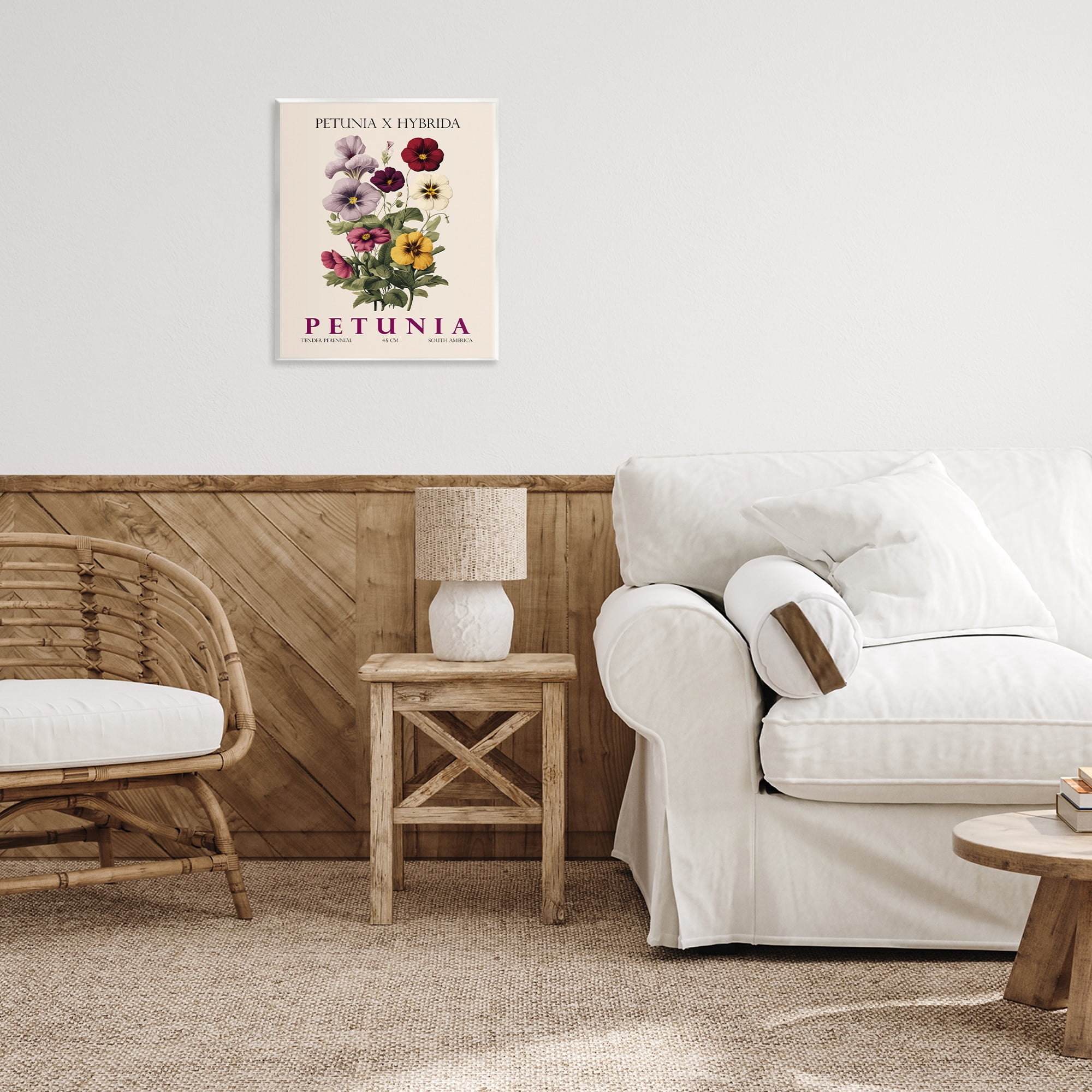 Stupell Industries Natural Petunia Bundle Wall Plaque Art, design by Christopher Giampietro