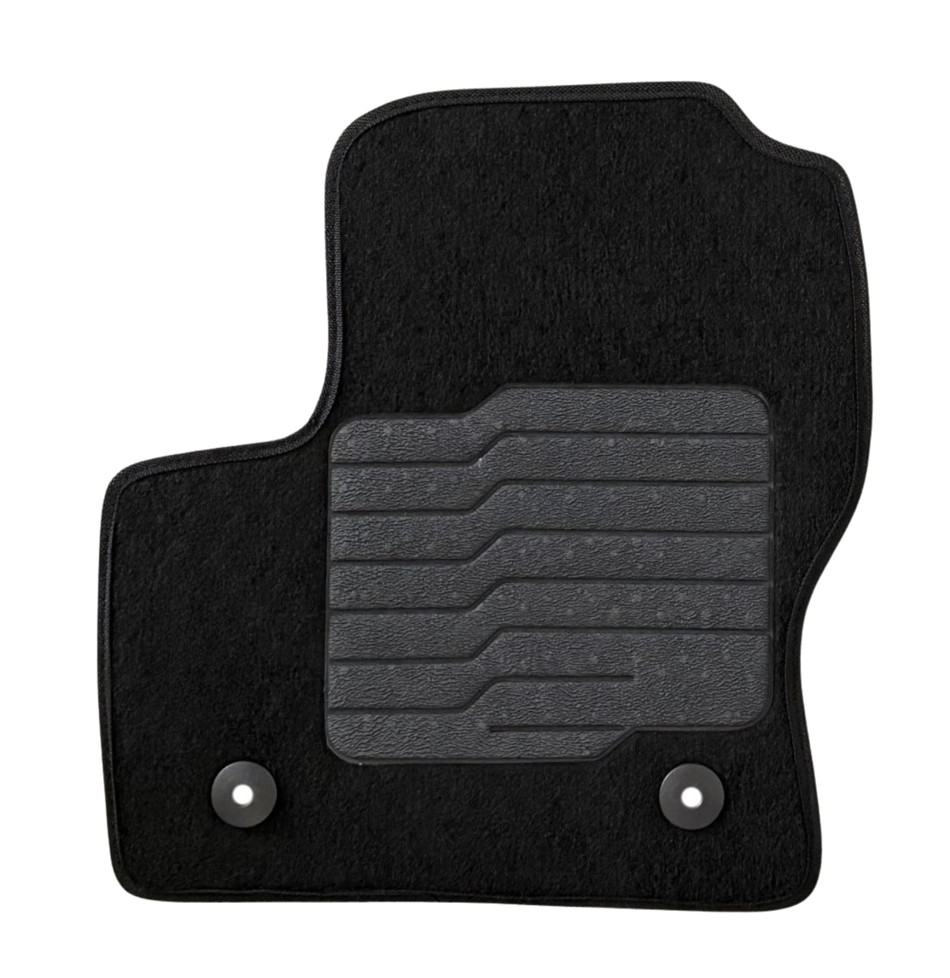 Carpet Floor Mats Fit for 2013 to 2019 Ford Escape, with Anti-Slip Driver Heel Pad and Safety Locks, Front and Rear, Black