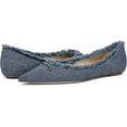 thumbnail image 6 of Sam Edelman Nori Blue Stone Fray Pointed Toe Chain Detailed Slip On Ballet Flats (Blue Stone Fray, 10), 6 of 6