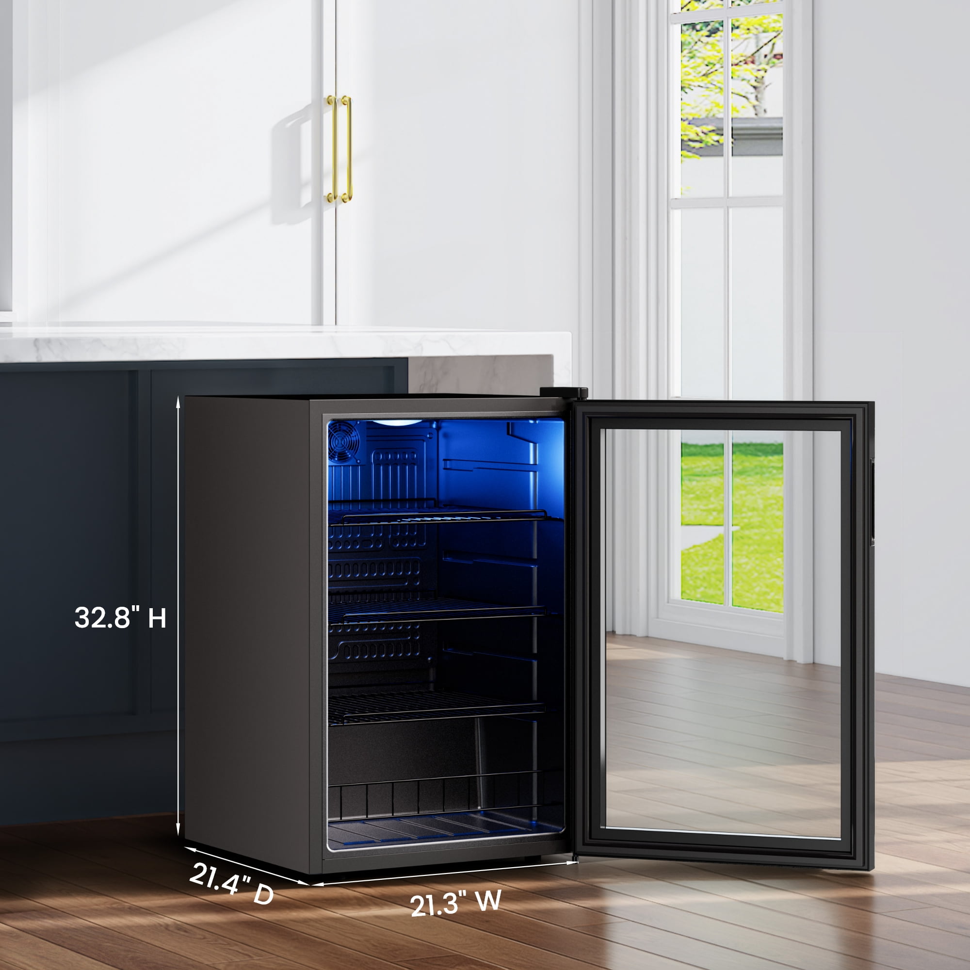 Yeego Beverage Cooler, 320 Cans Beverage Refrigerator with Glass Door for Home/Bar/Office, 2 Pack