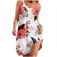 thumbnail image 1 of Vestido de verano para mujer, estampado, sin mangas, con cuello, sexy, informal, fluido, para la playa OAVQHLG3B Store  lin121212, 1 of 4