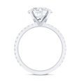 thumbnail image 3 of Rosec Jewels Cubic Zirconia Solitaire Engagement Ring 4 Carat - 10 mm Round - AAAA Quality Certified - With Jewelry Box, 14K White Gold, US 7.00, 3 of 9