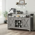 Rustic Catrimown 47" Farmhouse Coffee Bar Buffet Storage with