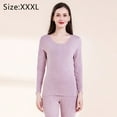 thumbnail image 2 of Conjunto de ropa interior térmica larga para mujer, 2 piezas, forro polar, conjunto de pijama superior e inferior, se puede usar por ambos lados, 2 of 6