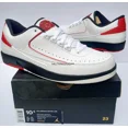 thumbnail image 1 of Ni - ke DS Ni - ke Air Jordan 2 Retro Low White Varsity Red Black 832819 101 Size US 10.5M, 1 of 5