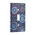 thumbnail image 2 of Yayeee Toggle Light Switch Wall Plate 1-Gang 4.5"x2.7" Home Decorative Outlet Cover, Blue Fireworks Pattern, 2 of 7