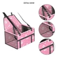 thumbnail image 2 of Bolsa de asiento de coche plegable gato perro asiento elevador hamaca cojín Pet Protector (rosa), 2 of 5