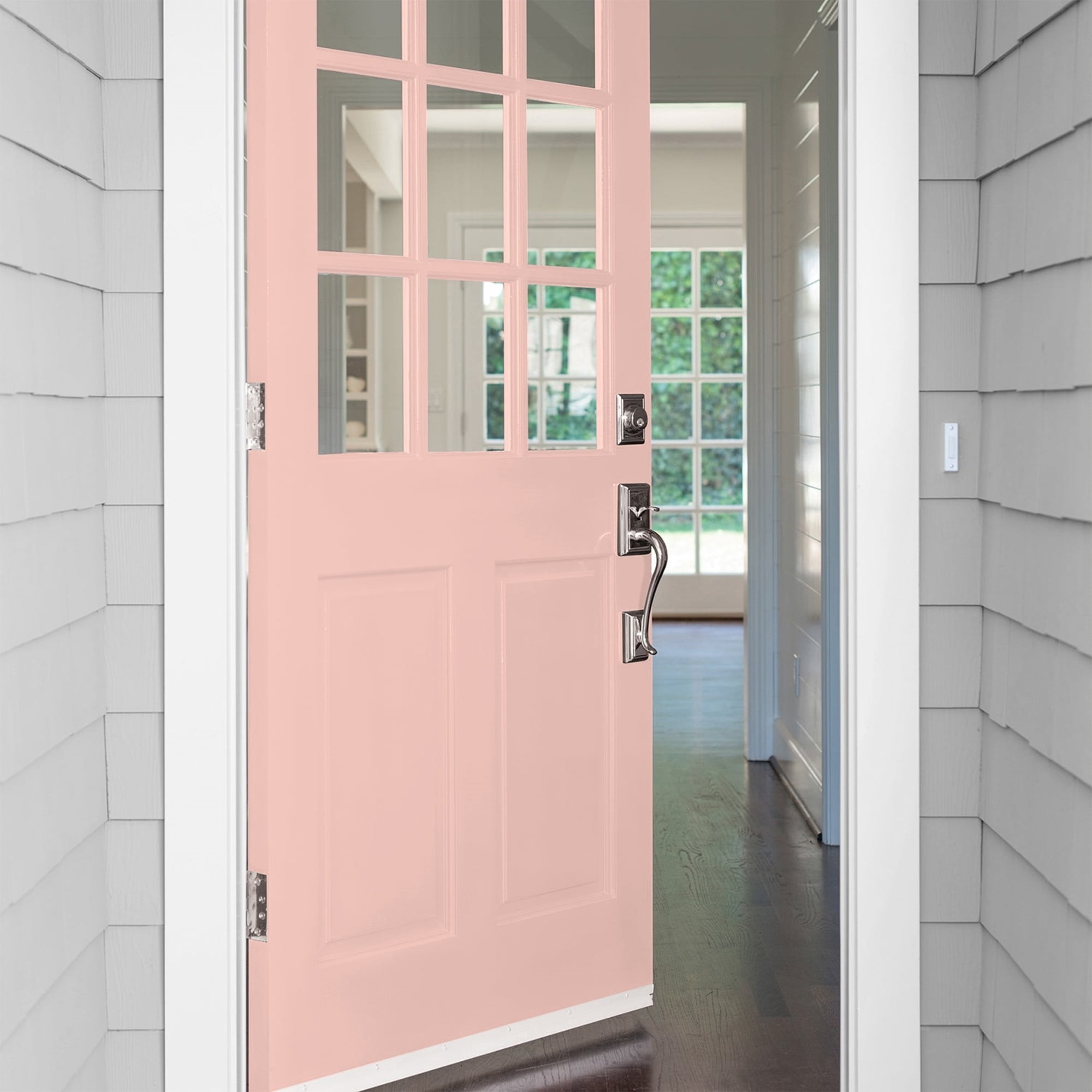 Glidden One Coat Peach Ash / Orange Satin Exterior Paint with Primer, 1 Gallon
