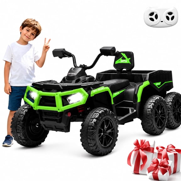 Akaber Kids Ride On Car for 3-9, 24V 4x200W Motors Ride on Toy with Remote Control, LED Lights, 18" Leather Seat, Rear Storage Basket