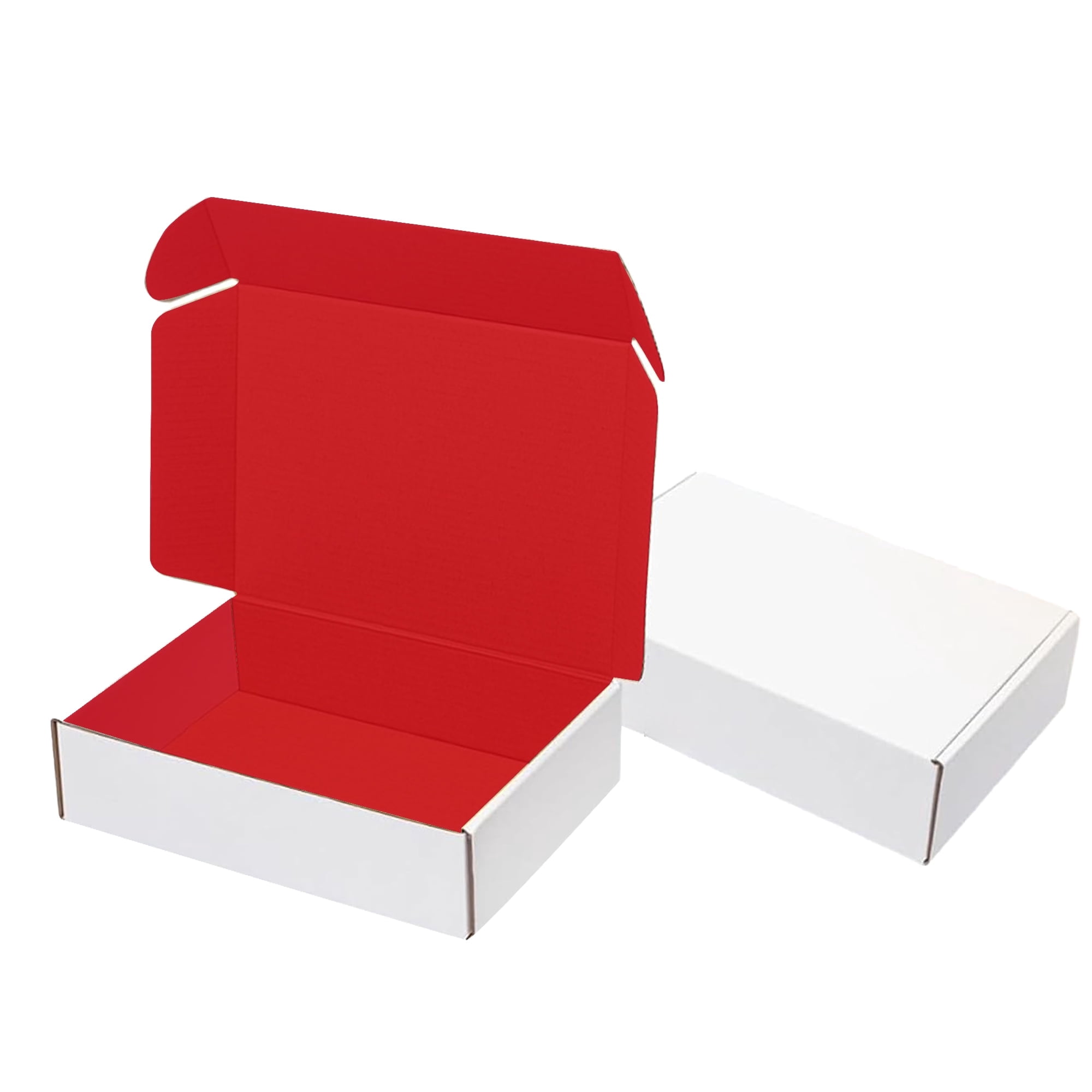 Ucanpack Deluxe Mailer Box Medium Corrugated Moving Boxes 1/8" Thick Red , 11 x 9 x 2" - 50 Pcs