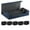 dark blue, variant on HILABEE PU Leather Deck Box Cards Holder with Closure Collectibe Card Case for Sleeved Cards Baseball, Football, Basketball, Sports Cards , white